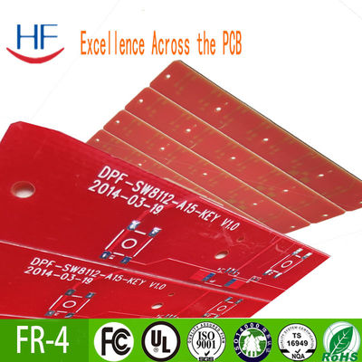 22F Half Fiberglass Printed PCB Board Red Ink Flame Retardant