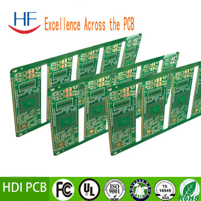HDI Multilayer PCB Circuit Board Fr4 1.6 1OZ Immersion Gold Surface Finishing