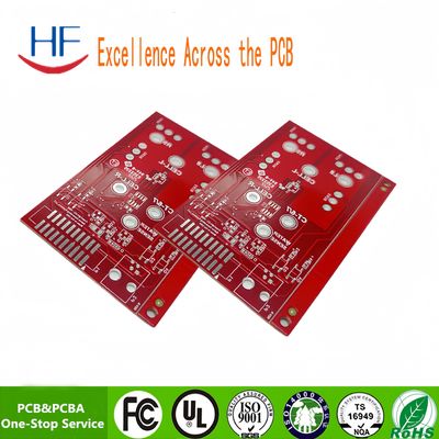 Red Oil Rigid Double Sided Printed Circuit Board customization Prototype pcb